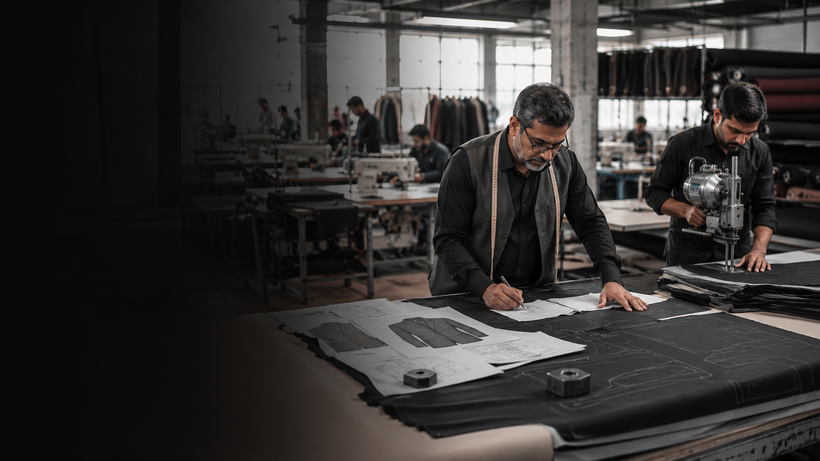 BlackForgeX cut and sew manufacturing production floor