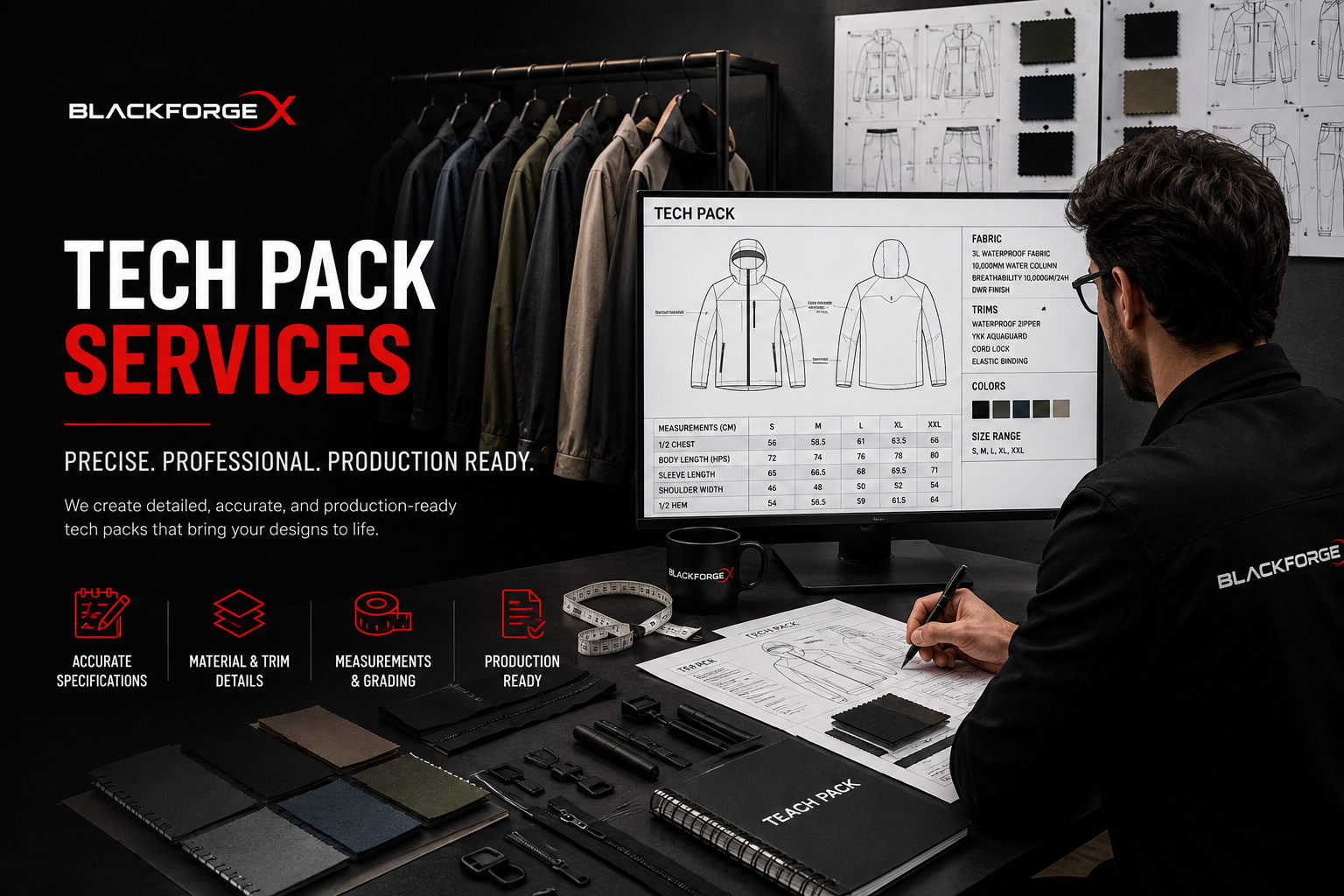BlackForgeX tech pack and sample development