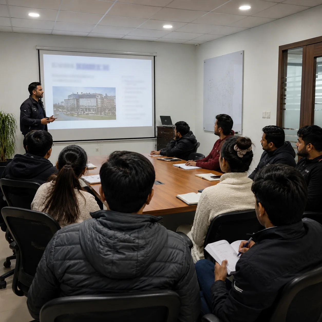 BlackForgeX product development and R&D team in a design review meeting