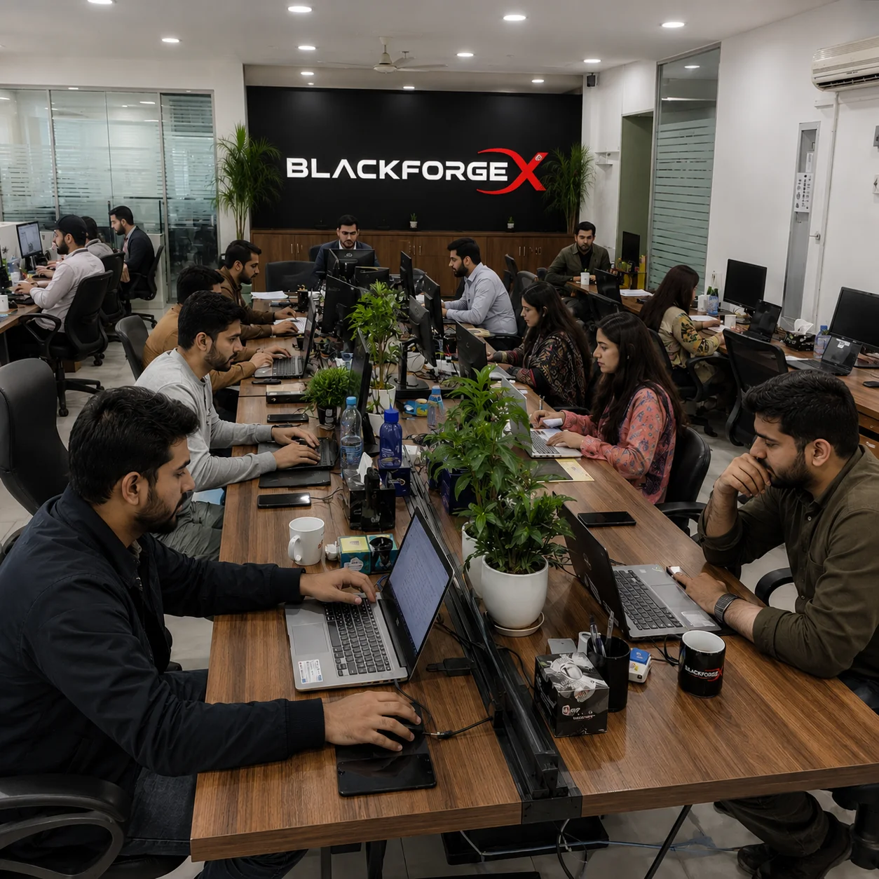 BlackForgeX sales and client success team at work