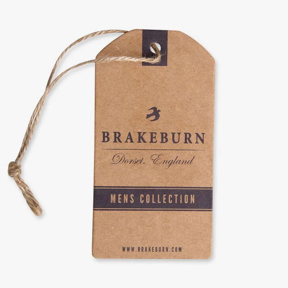 Recycled kraft hangtag for sustainable apparel brand